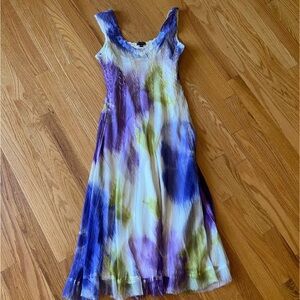 Komarov Blue and Yellow Sleeveless Sundress